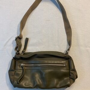 Nine West Women's Faux Lether Hunter/Olive Green Shoulder Crossbody Handbag